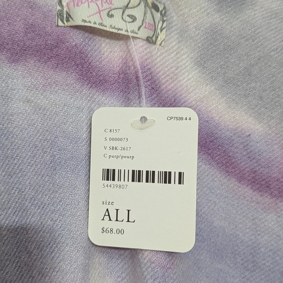 Free People Tie Dye kimono, One size, Color:Purple - Picture 5 of 5